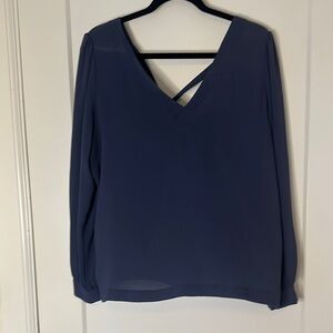 Loft Elegant Navy Blue Women's Top